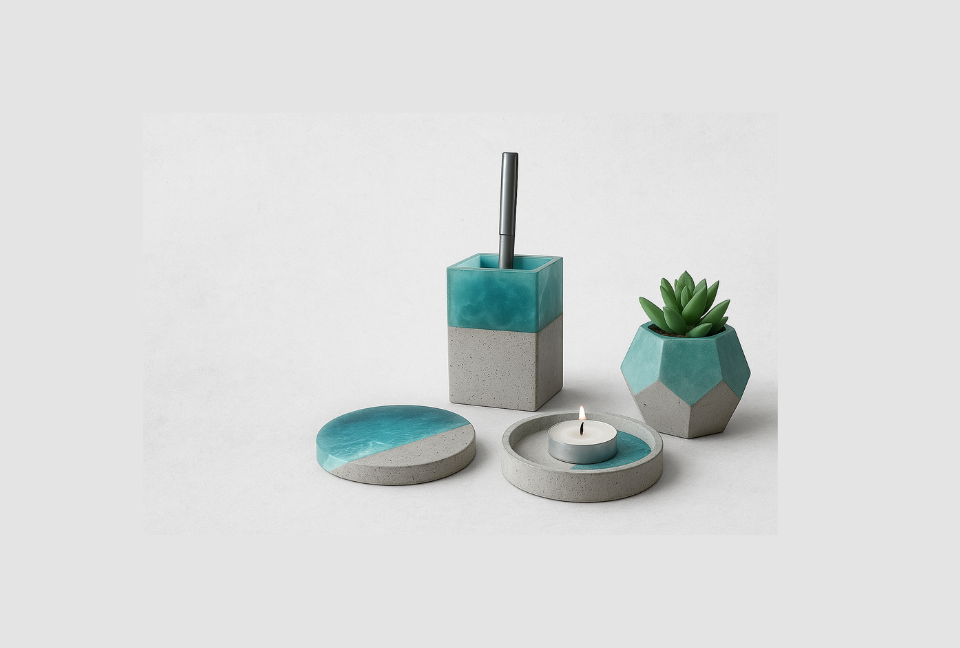 design in resina e cemento