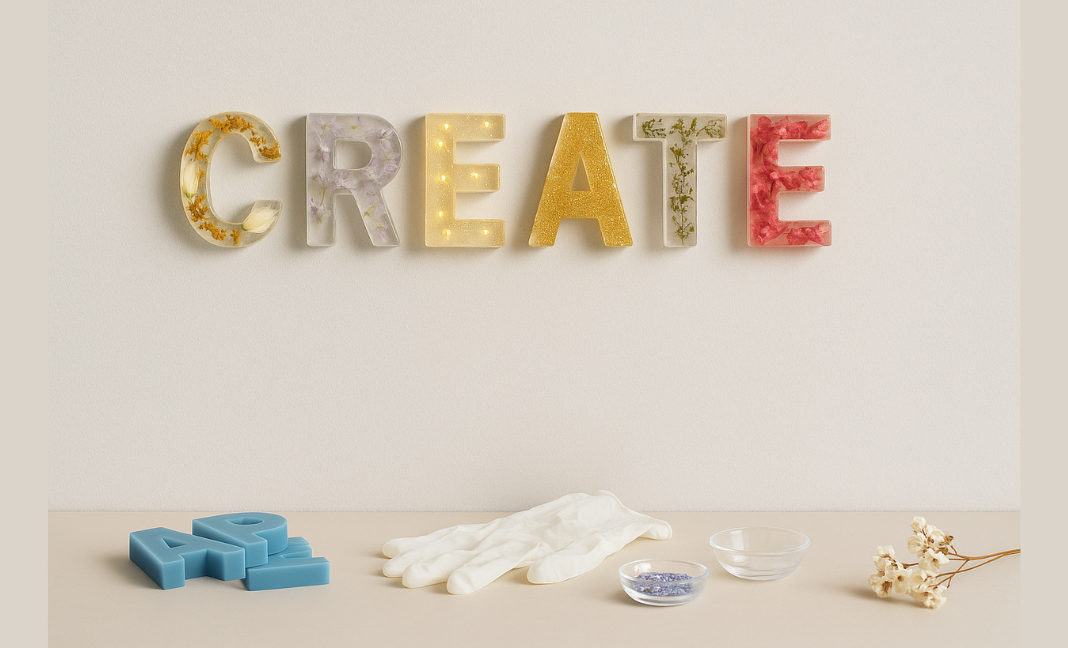 Créer des mots décoratifs en résine DIY